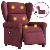 Fauteuil de massage inclinable électrique Rouge bordeaux Tissu