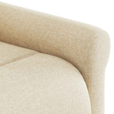 Fauteuil inclinable de massage électrique crème tissu