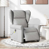 Fauteuil de massage inclinable électrique gris nuage tissu