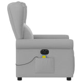 Fauteuil de massage inclinable électrique gris nuage tissu