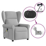 Fauteuil de massage inclinable électrique gris nuage tissu