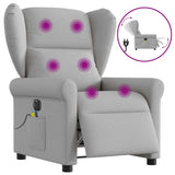 Fauteuil de massage inclinable électrique gris nuage tissu