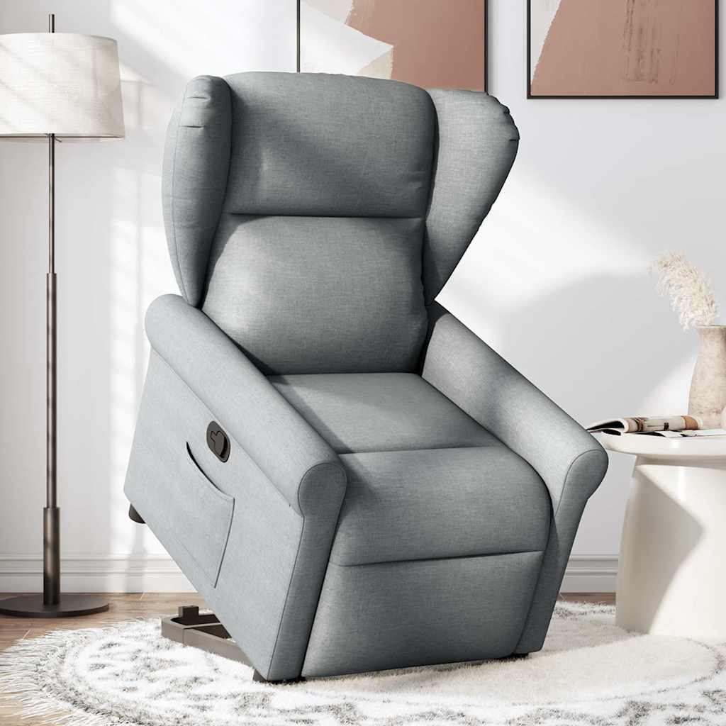 Fauteuil inclinable Gris clair Tissu