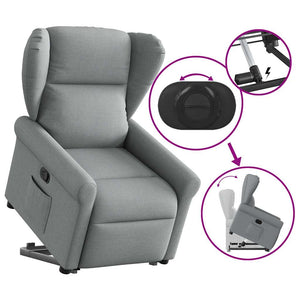 Fauteuil inclinable Gris clair Tissu