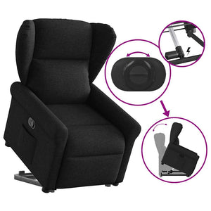 Fauteuil inclinable noir tissu