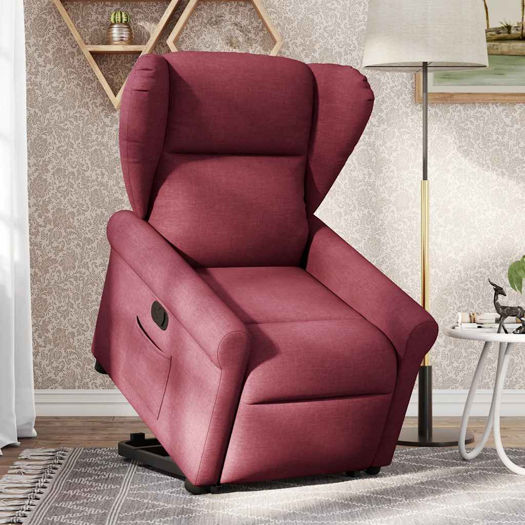 Fauteuil inclinable rouge bordeaux tissu