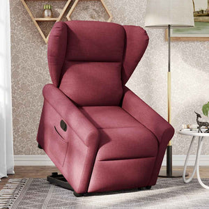 Fauteuil inclinable rouge bordeaux tissu