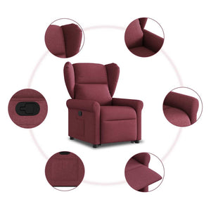 Fauteuil inclinable rouge bordeaux tissu