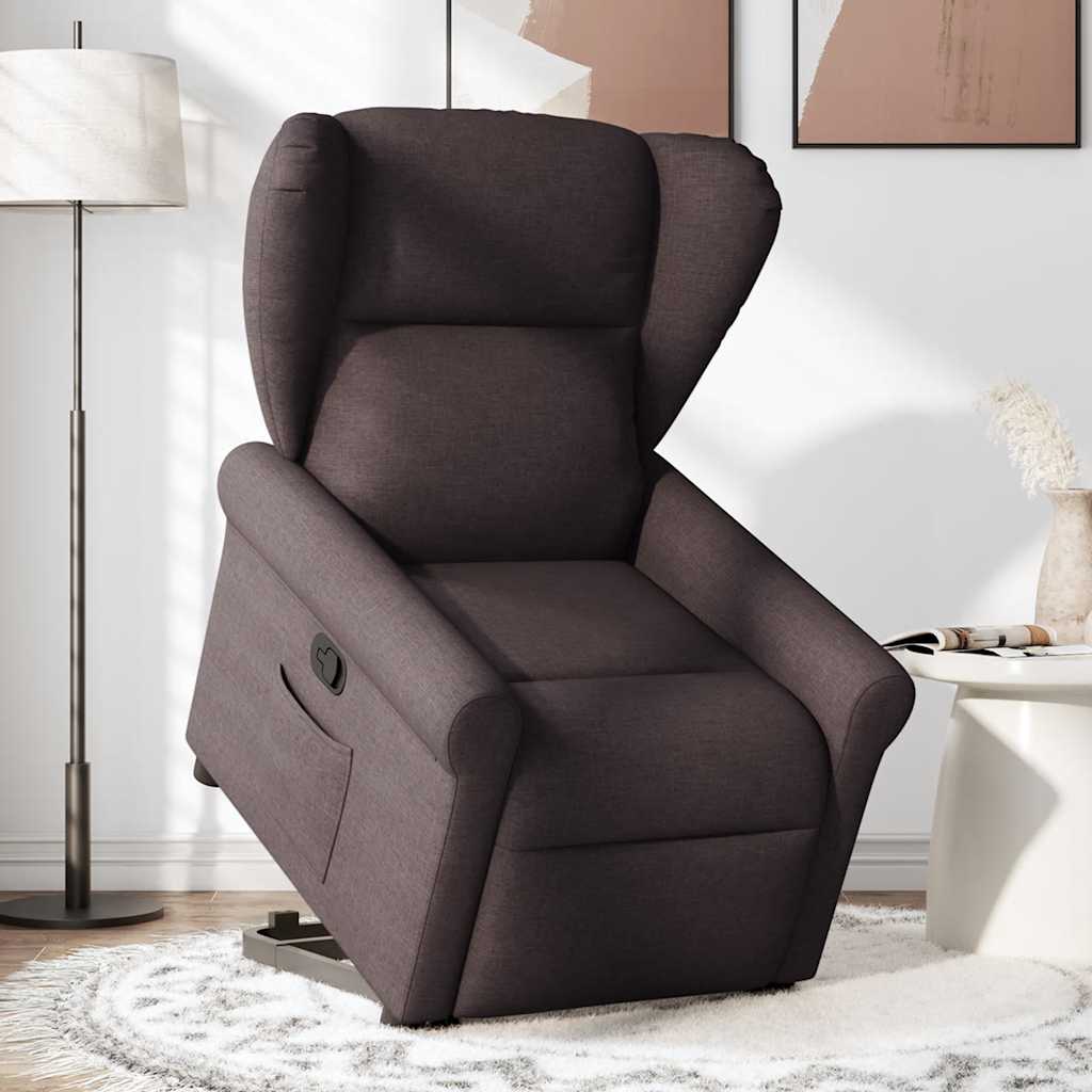 Fauteuil inclinable marron foncé tissu