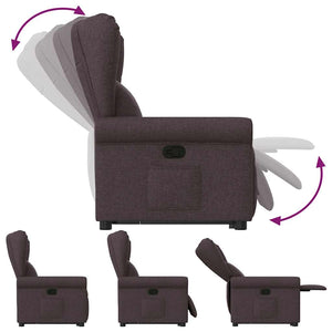 Fauteuil inclinable marron foncé tissu