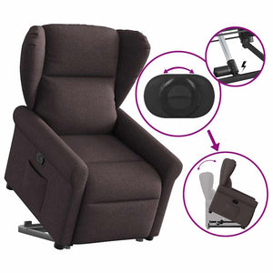 Fauteuil inclinable marron foncé tissu