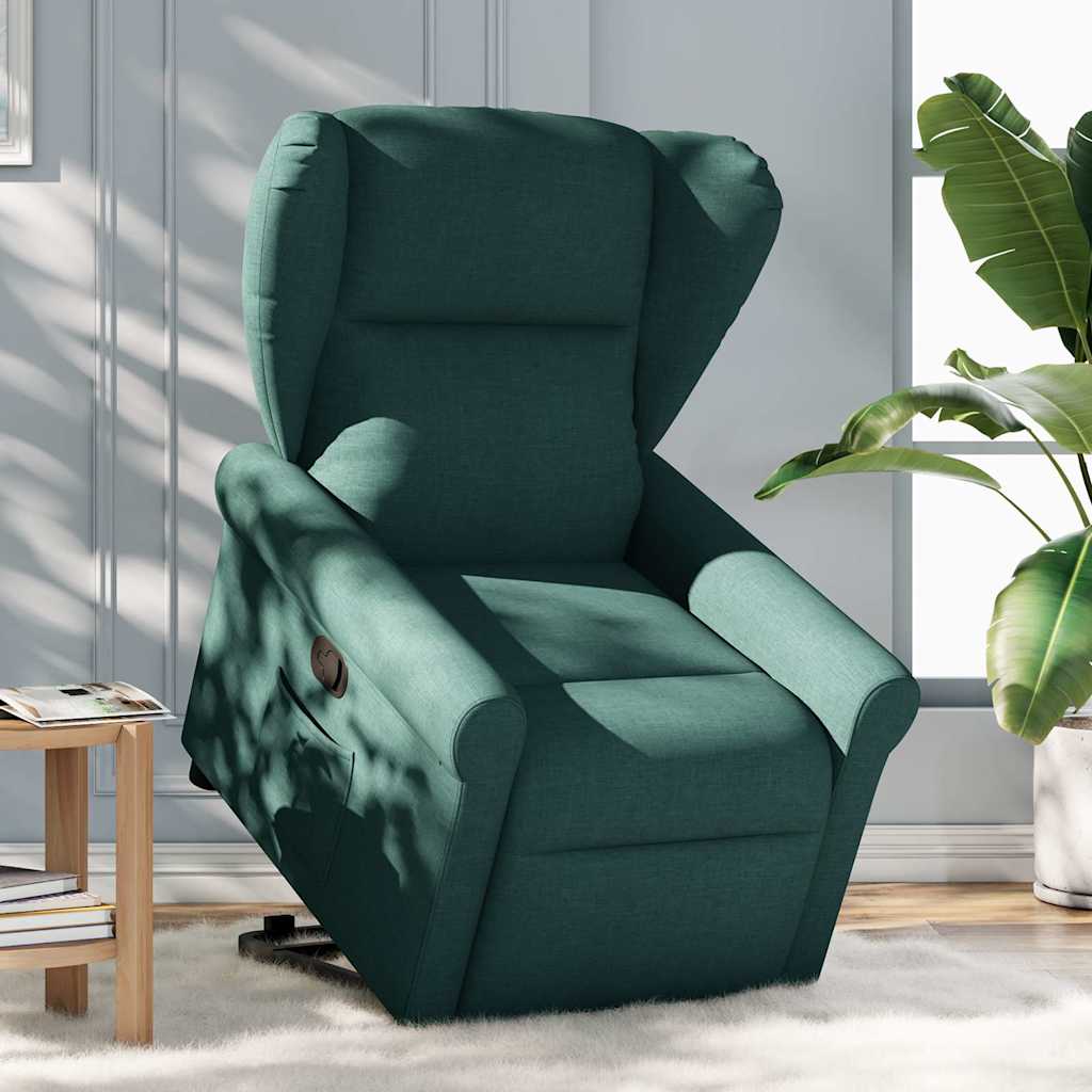 Fauteuil inclinable vert foncé tissu