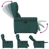 Fauteuil inclinable vert foncé tissu