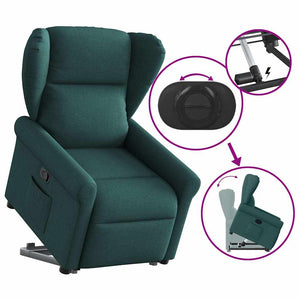 Fauteuil inclinable vert foncé tissu