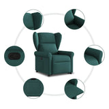 Fauteuil inclinable vert foncé tissu