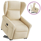 Fauteuil inclinable Crème Tissu