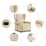 Fauteuil inclinable Crème Tissu