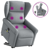 Fauteuil de massage inclinable Gris clair Tissu