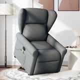 Fauteuil de massage inclinable Gris foncé Tissu