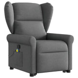 Fauteuil de massage inclinable Gris foncé Tissu