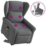 Fauteuil de massage inclinable Gris foncé Tissu