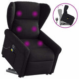 Fauteuil de massage inclinable Noir Tissu