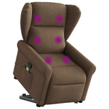 Fauteuil de massage inclinable Marron Tissu