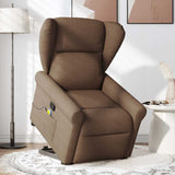 Fauteuil de massage inclinable Marron Tissu