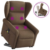 Fauteuil de massage inclinable Marron Tissu