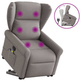 Fauteuil inclinable de massage Taupe Tissu