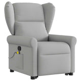 Fauteuil de massage inclinable gris nuage tissu