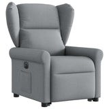 Fauteuil inclinable électrique gris clair tissu