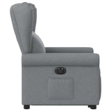 Fauteuil inclinable électrique gris clair tissu