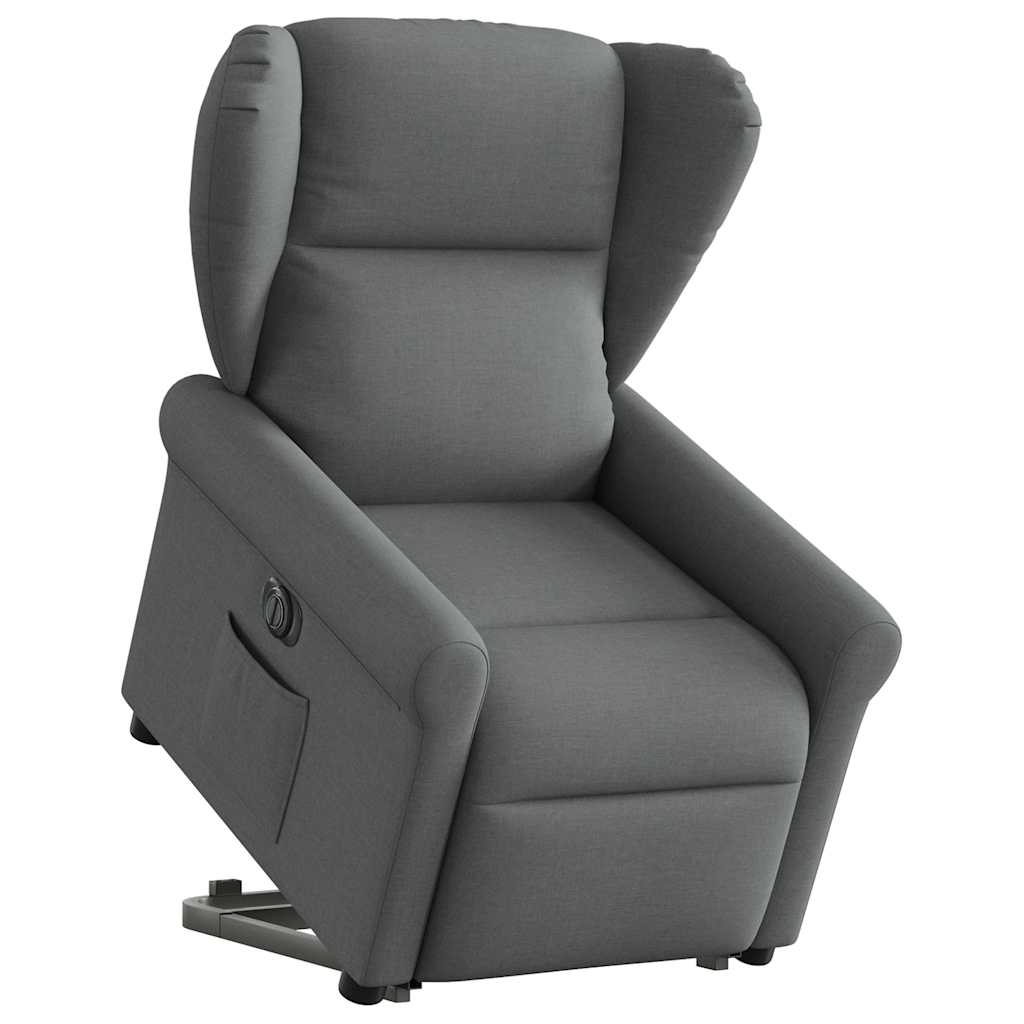 Fauteuil inclinable électrique gris foncé tissu