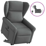 Fauteuil inclinable électrique gris foncé tissu