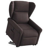 Fauteuil inclinable électrique marron foncé tissu
