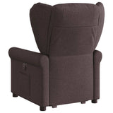 Fauteuil inclinable électrique marron foncé tissu