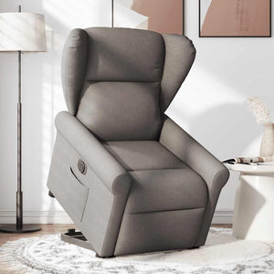 Fauteuil inclinable électrique taupe tissu
