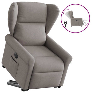 Fauteuil inclinable électrique taupe tissu