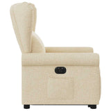 Fauteuil inclinable électrique crème tissu