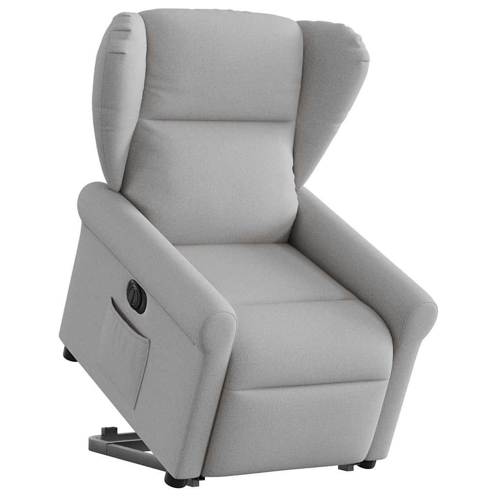 Fauteuil inclinable électrique gris nuage tissu