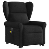 Fauteuil inclinable de massage électrique Noir Tissu