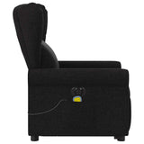 Fauteuil inclinable de massage électrique Noir Tissu