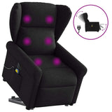Fauteuil inclinable de massage électrique Noir Tissu
