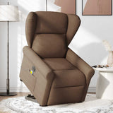 Fauteuil inclinable de massage électrique Marron Tissu