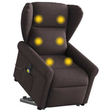 Fauteuil inclinable de massage électrique Marron foncé Tissu