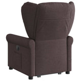 Fauteuil inclinable de massage électrique Marron foncé Tissu