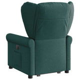 Fauteuil inclinable de massage électrique Vert foncé Tissu