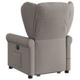 Fauteuil inclinable de massage électrique Taupe Tissu
