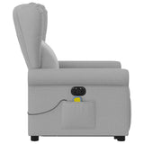 Fauteuil inclinable de massage électrique gris nuage tissu